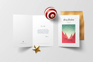 Christmas Card Mockup, an Advertising Mockup by zpackcreative