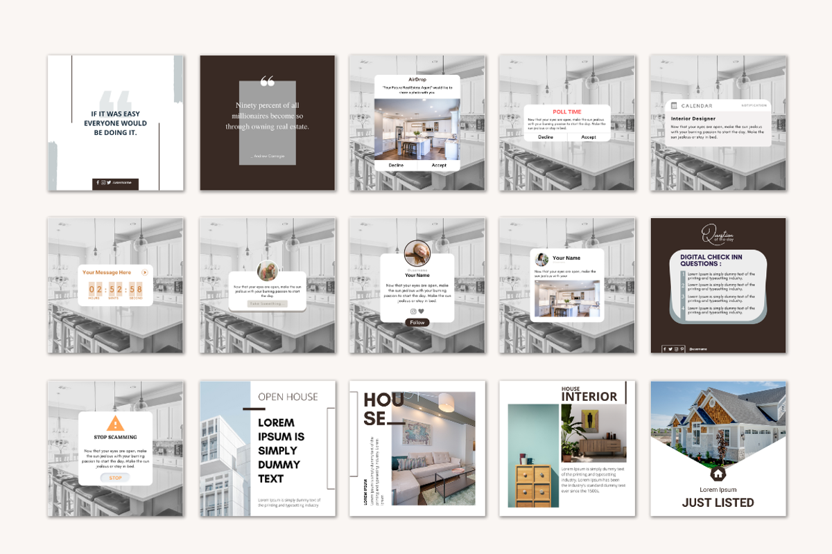 Minimalist Real Estate Bundle, a Social Media Template by Design Space (Photo 5 of 6)
