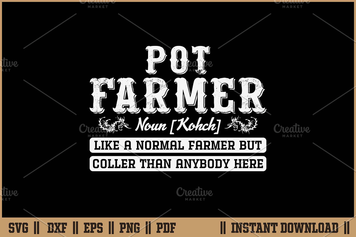 Pot Farmer Funny Definition SVG, an Illustration by Handy Arts Studio (Photo 1 of 3)