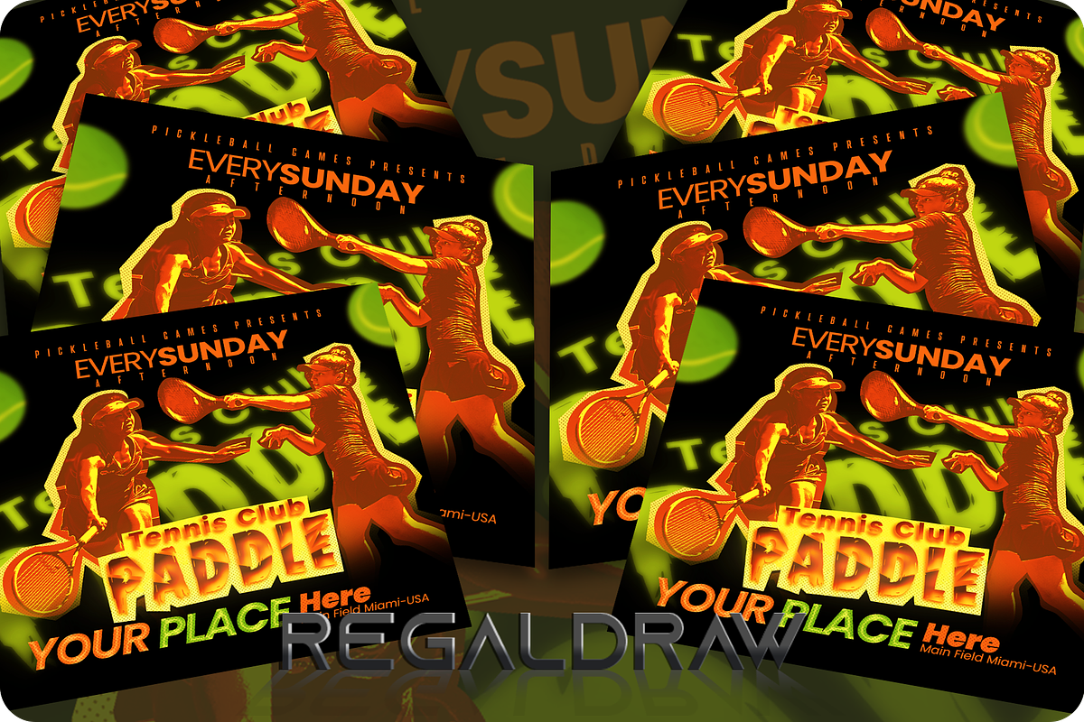 Paddle Game Flyer preview 3