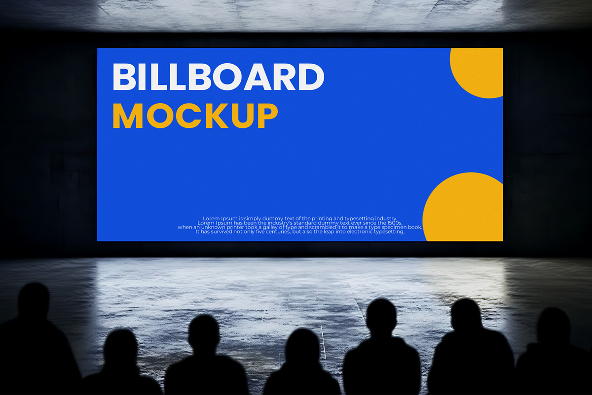 Indoor Cinema Billboard Mockup, an Advertising Mockup by Viswal Studio (Photo 2 of 2)