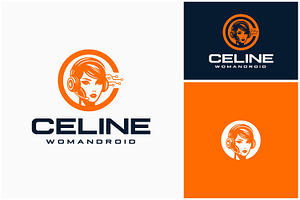 Woman AI letter C Cyborg Female Logo, a Branding & Logo Template by Enola99d