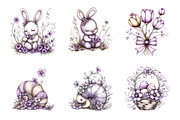 Whimsical Spring Clipart, an Illustration by SinaCreation (Thumbnail 2 of 9)