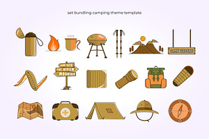 set bundle design icon template logo