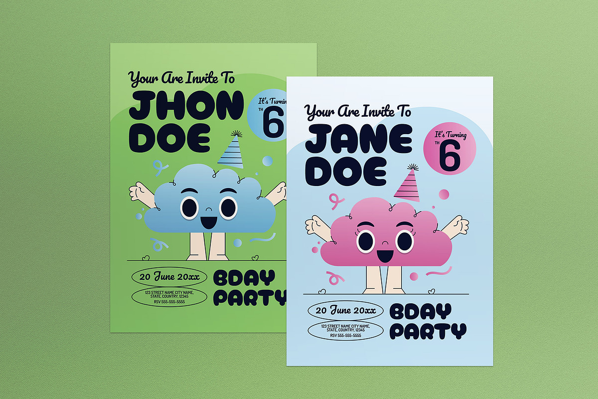 Birthday Boy And Girl Invitation