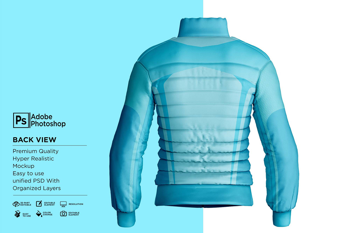 Men's Downs Jacket Mockup, a Hoody Mockup by Nanggroe Scripting (Photo 4 of 9)