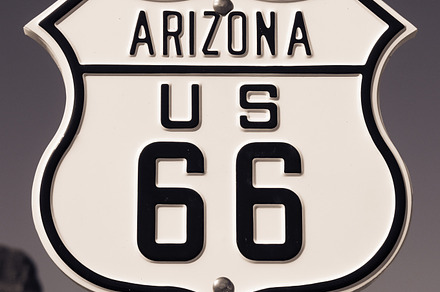 Route 66 featuring route, 66, and sign, a Transportation Photo by Pabkov