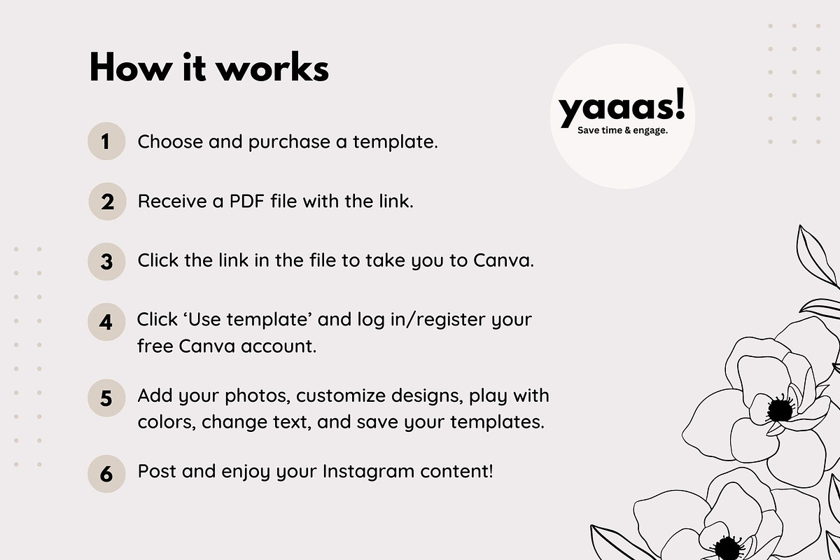 Neutral Instagram templates Canva, a Social Media Template by Yaaas Design (Photo 5 of 8)