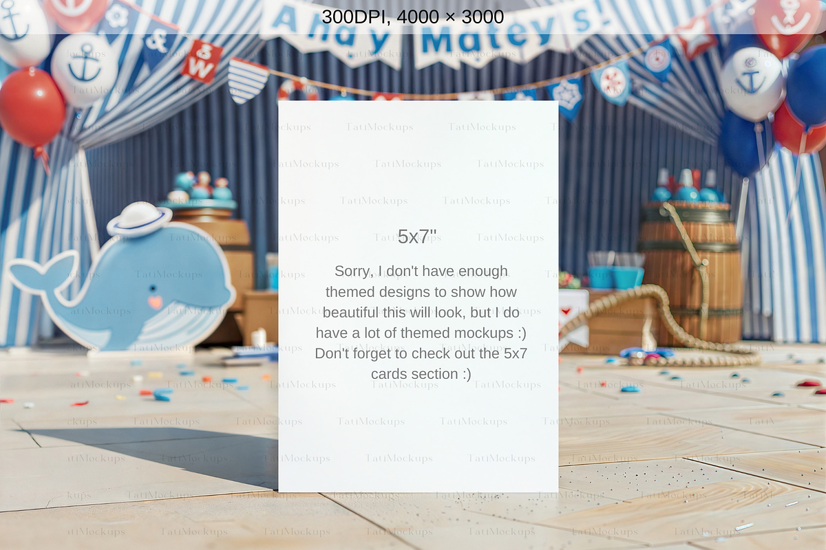 Ahoy Matey Invitation Mockup, a Product Mockup by TatiMockup (Photo 2 of 4)