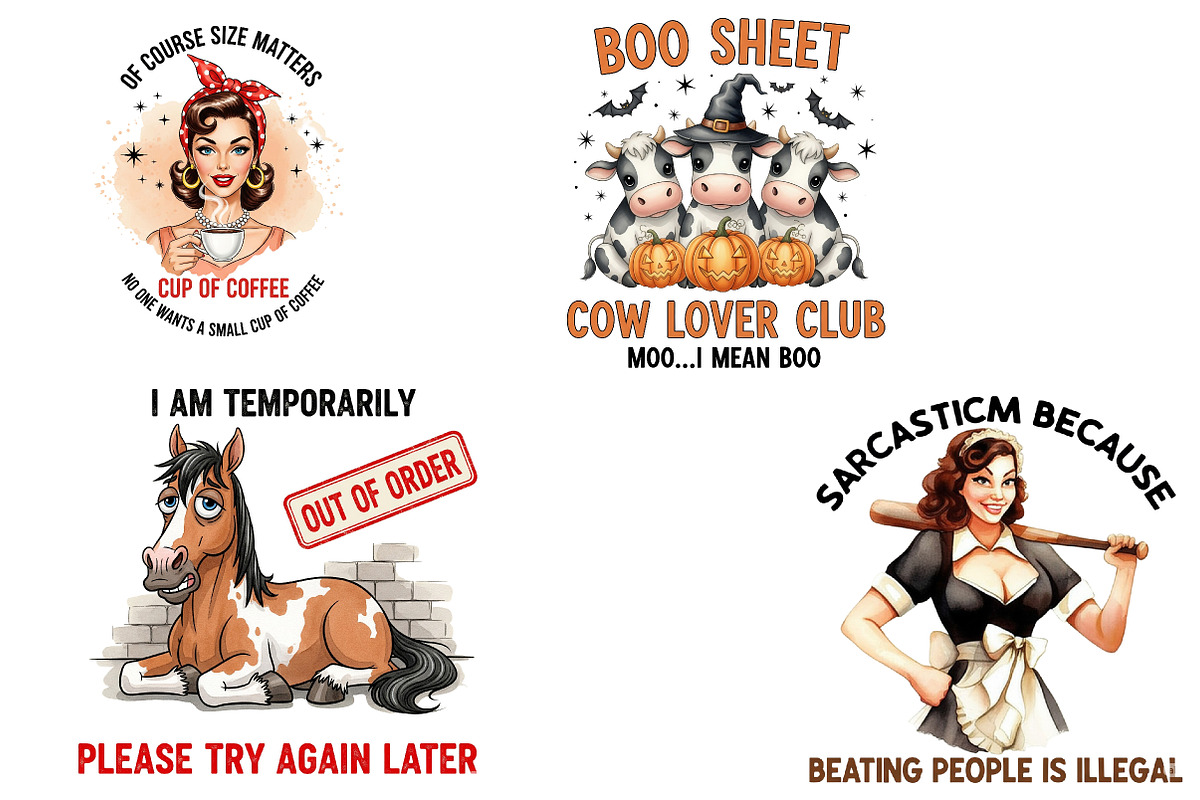 Funny Sarcastic Sublimation Quotes, an Illustration by DreamArtGraphic (Photo 4 of 5)