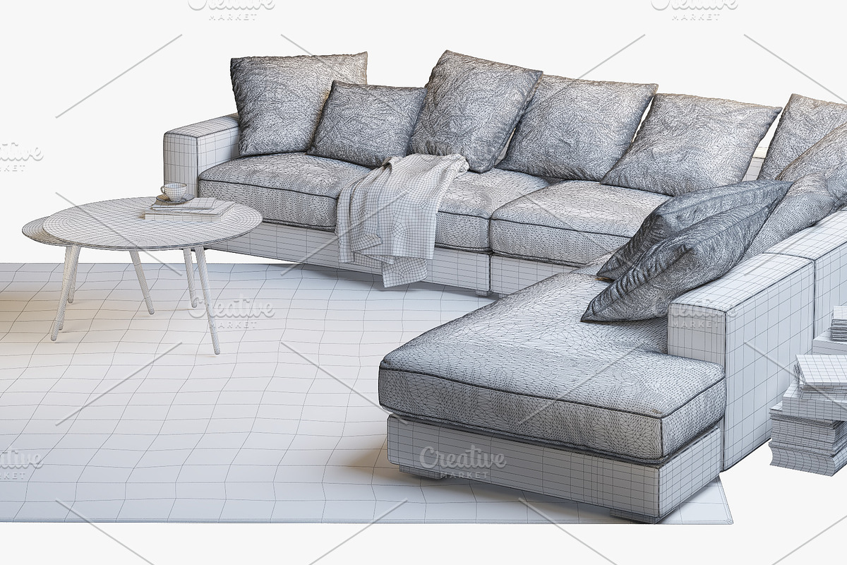 Cenova 2 corner sofa 3d model, a Furniture 3D Model by 3dmitruk (Photo 6 of 9)