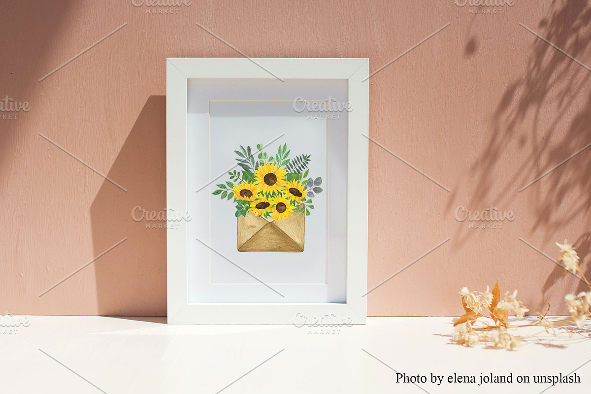 Sunflower sublimation clipart, an Illustration by Contes_de_fée (Photo 7 of 7)