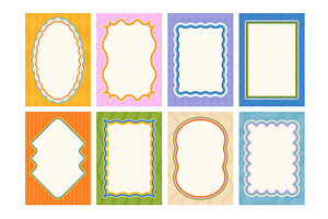 Wavy frames. Decorative colorful, an Illustration by winwin.art