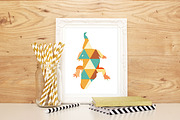 Frame Mock Up with White and Gold, a Print Template by ConfettiBears (Thumbnail 2 of 2)