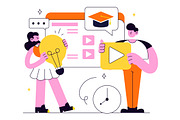 10 Online Course Vector Illustration, an Education Illustration by denayunebgt (Thumbnail 4 of 4)