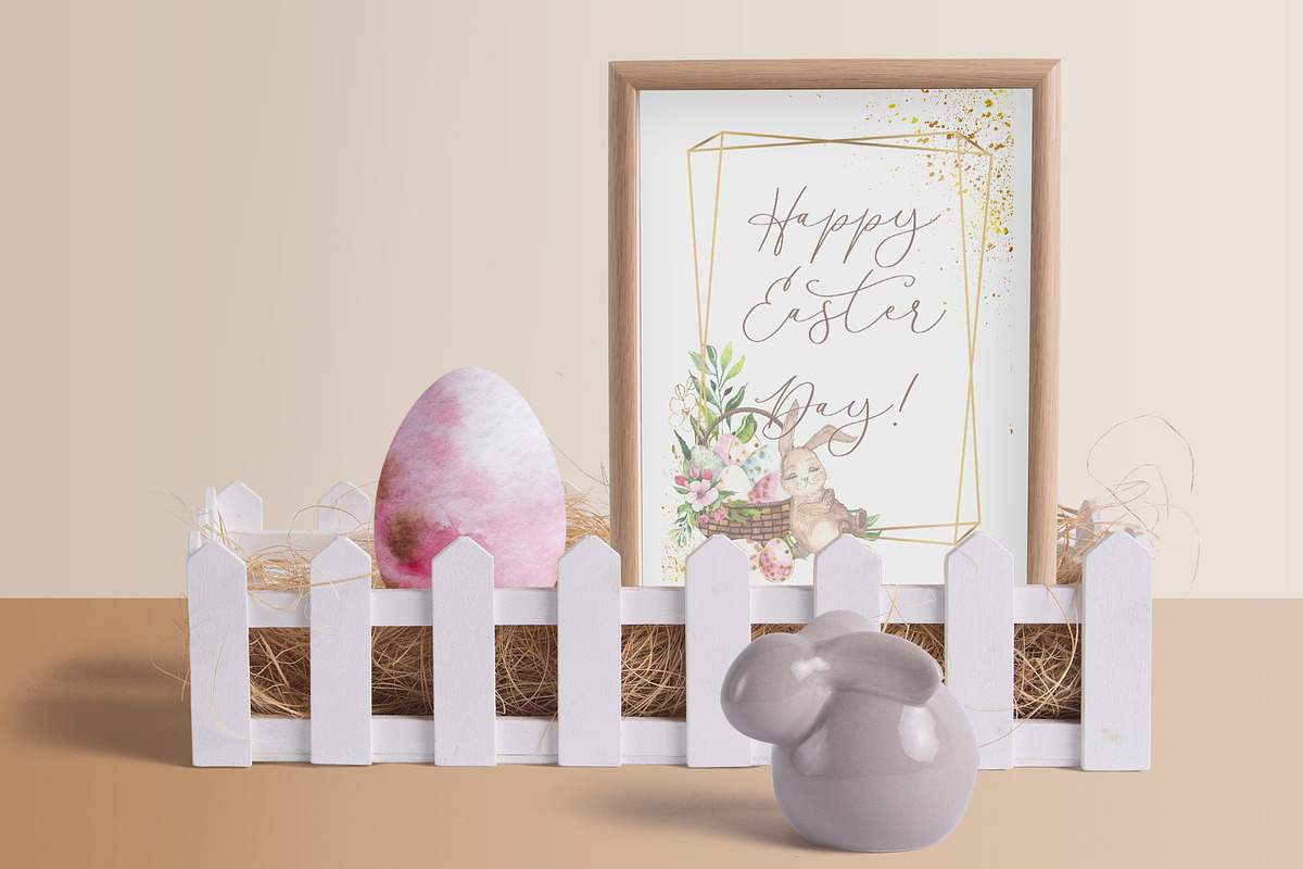 Easter Bunny. Watercolor collection, an Object Graphic by Ana-Sakuta (Photo 6 of 27)