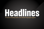Headlines Font Family, a Sans Serif Font by TypeThis!Studio (Thumbnail 1 of 4)