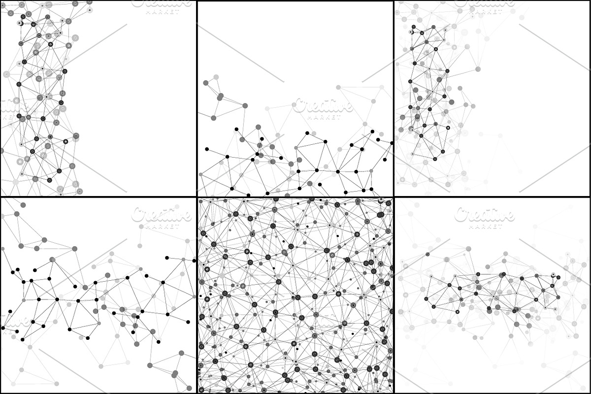 Molecule structure backgrounds v.2, a Healthcare Illustration by VectorShop