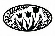 Intricate Silhouette Frame Pack, an Illustration by Creativeshirt (Thumbnail 6 of 9)