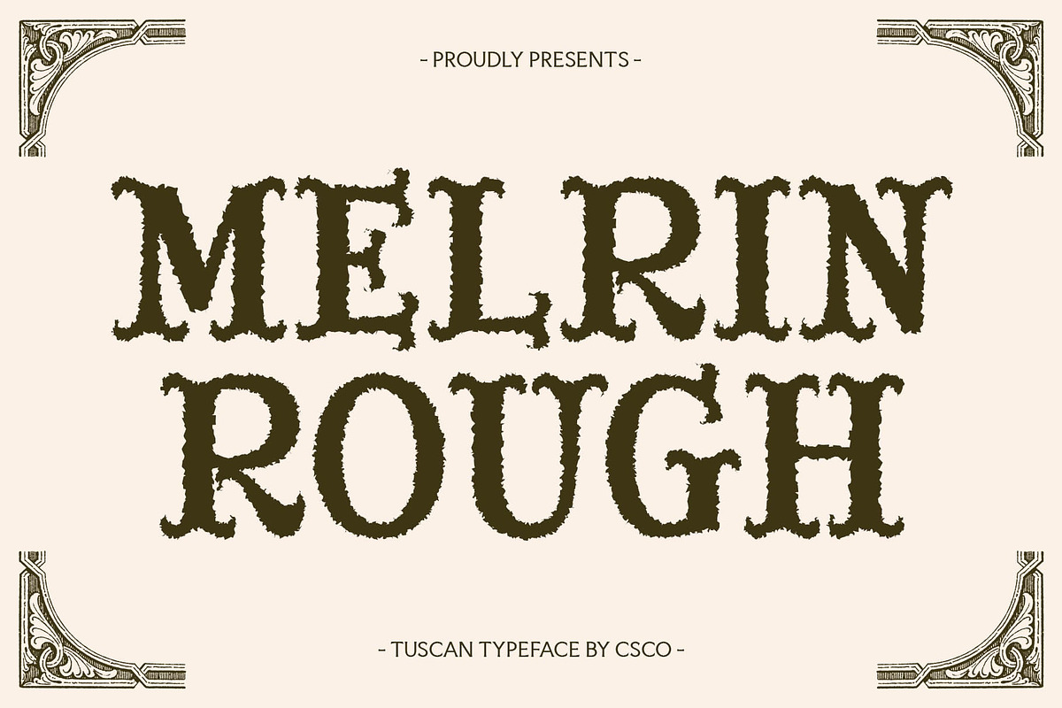 Melrin Rough, a Serif Font by Craft Supply Co. (Photo 1 of 8)