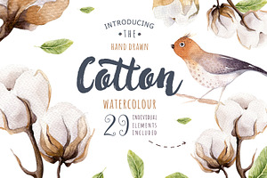 Watercolour Cotton & Birds