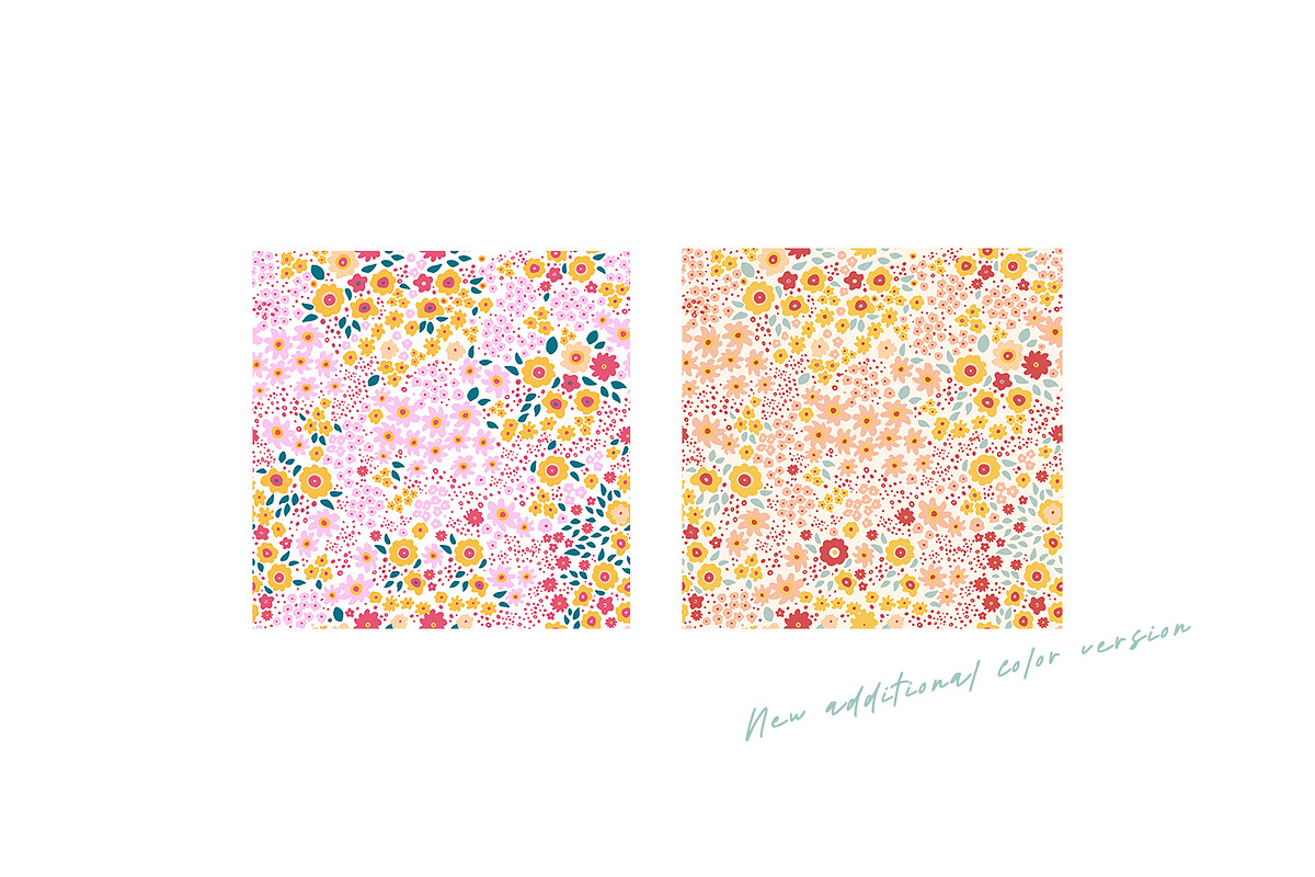 Spring Ditsy Vector Seamless Pattern, a Pattern Graphic by MalyskaStudio (Photo 5 of 15)