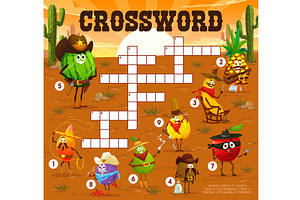 Crossword Quiz Game Of Cowboys