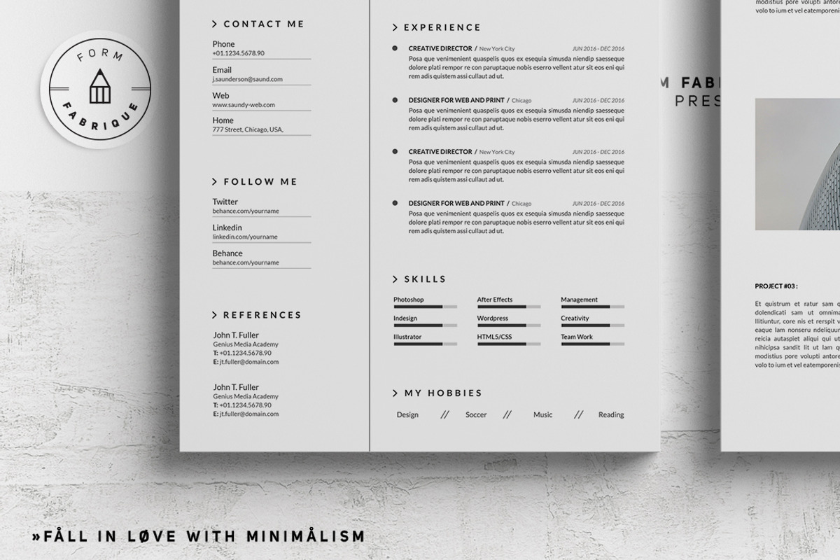 Resume/CV, a Resume Template by Form Fabrique (Photo 4 of 7)