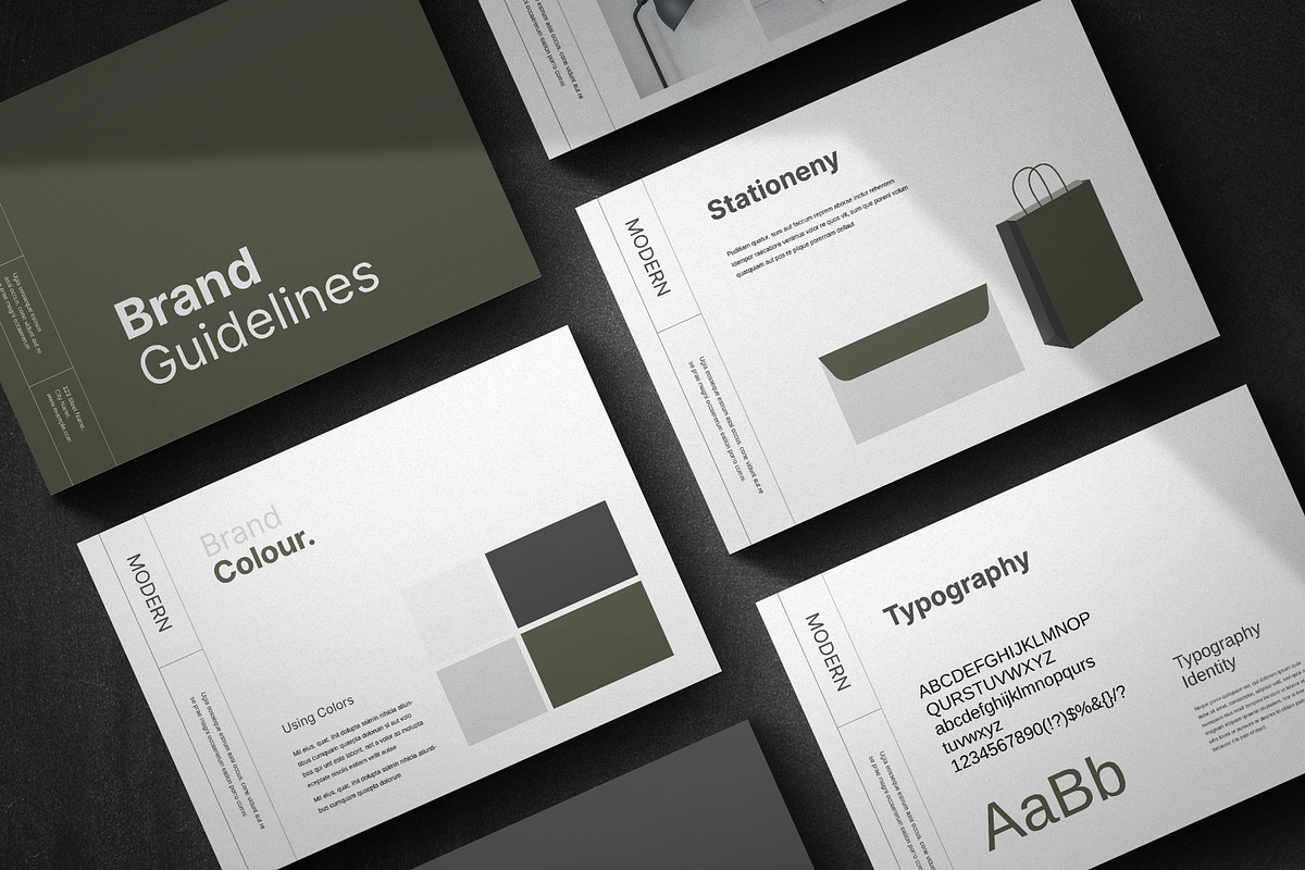 Modern Brand Guidelines, a Marketing Template by evgenystudio (Photo 1 of 10)