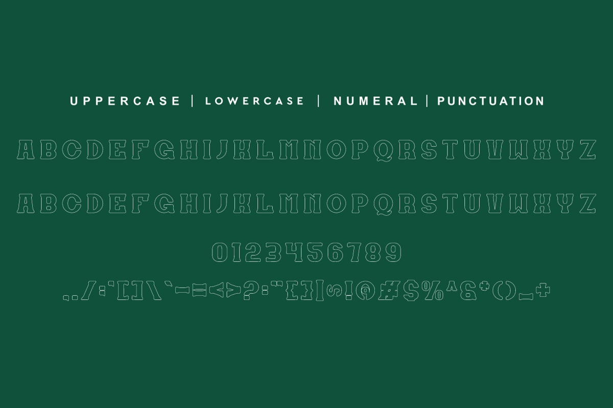 Batline Regular & Outline Serif Font, a Slab Serif Font by QR Design Studio (Photo 7 of 8)