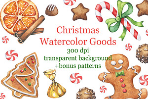 Christmas Watercolor Goods