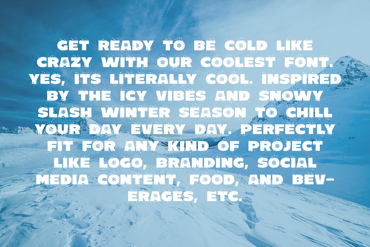 Coolest – Icy Frozen Fonts, a Sans Serif Font by Konstantine Studio (Photo 4 of 5)