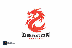 Tribal Dragon Logo Design