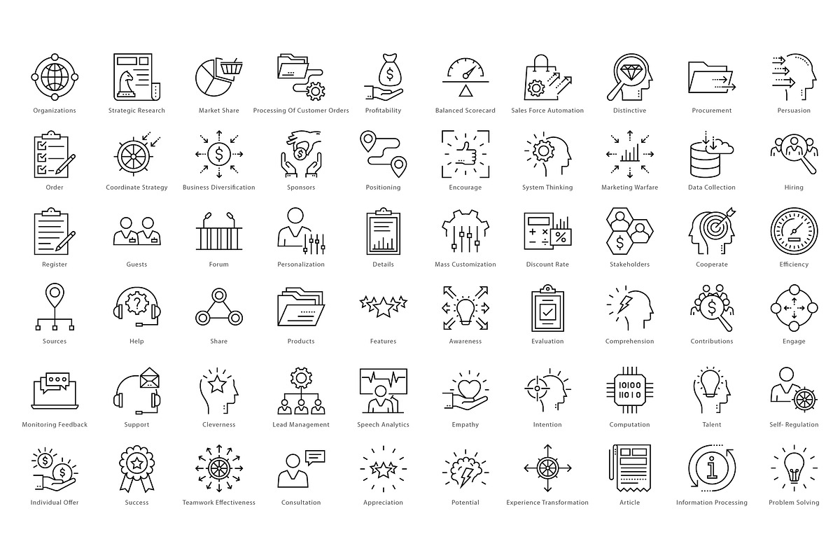 1270 Business Line Icons, an Outline Icon by Creative Stall (Photo 13 of 22)