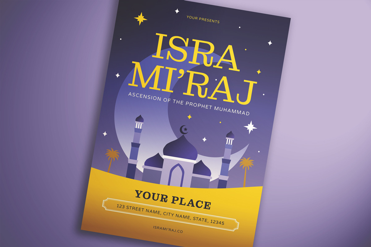 Isra Mi'raj Flyer, a Flyer Template by KMZVR.Lab (Photo 2 of 5)