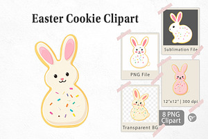 Easter Cookie Clipart, a Graphic by Artnoy