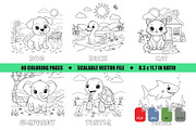 Cute Animals Coloring Pages for Kid, an Animal Illustration by Ted-sign (Thumbnail 1 of 3)
