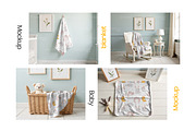 Baby Blanket Mockup Bundle (x8 PSD), an Apparel Mockup by Mockups Studio (Thumbnail 6 of 8)