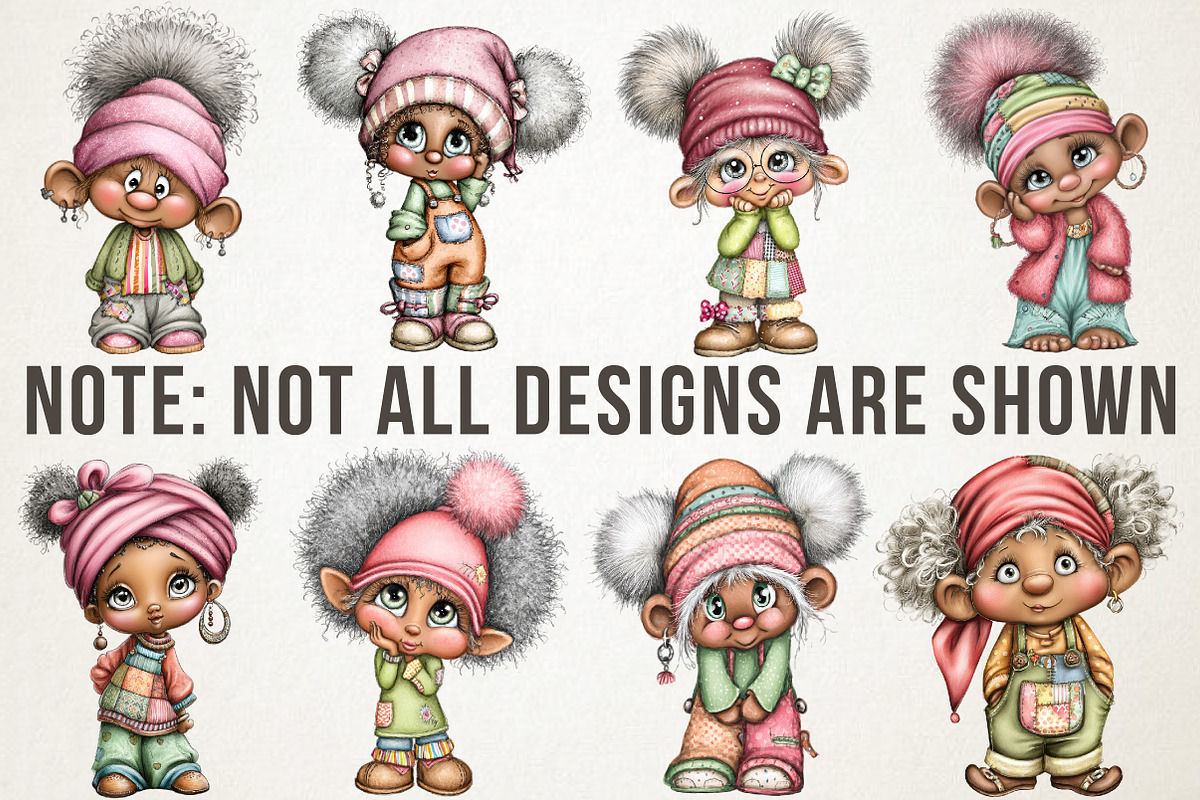 Black History Month Gnome Girl Clipa, an Illustration by RobertsArt (Photo 3 of 6)