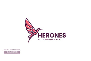 Herones Simple Mascot Logo