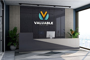 PSD Office Receptionist Wall Mockup, a Product Mockup by Ayy (Thumbnail 6 of 14)