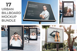 Urban billboard mock-up bundle