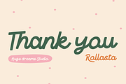 Rollasta – Fancy Script Font, a Script Font by Huge Dream Studio (Thumbnail 9 of 9)