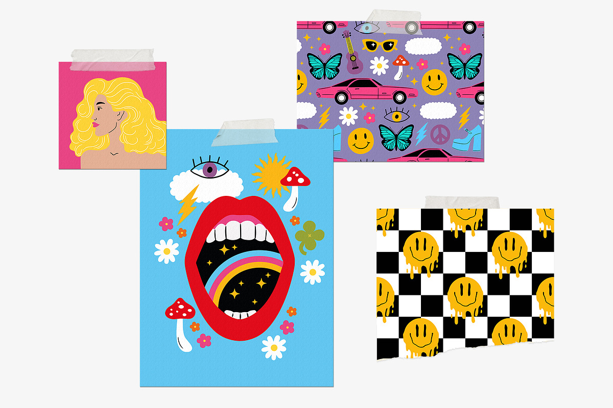 RETRO VIBES Graphics Bundle, a Person Illustration by Katerina Osa (Photo 8 of 23)