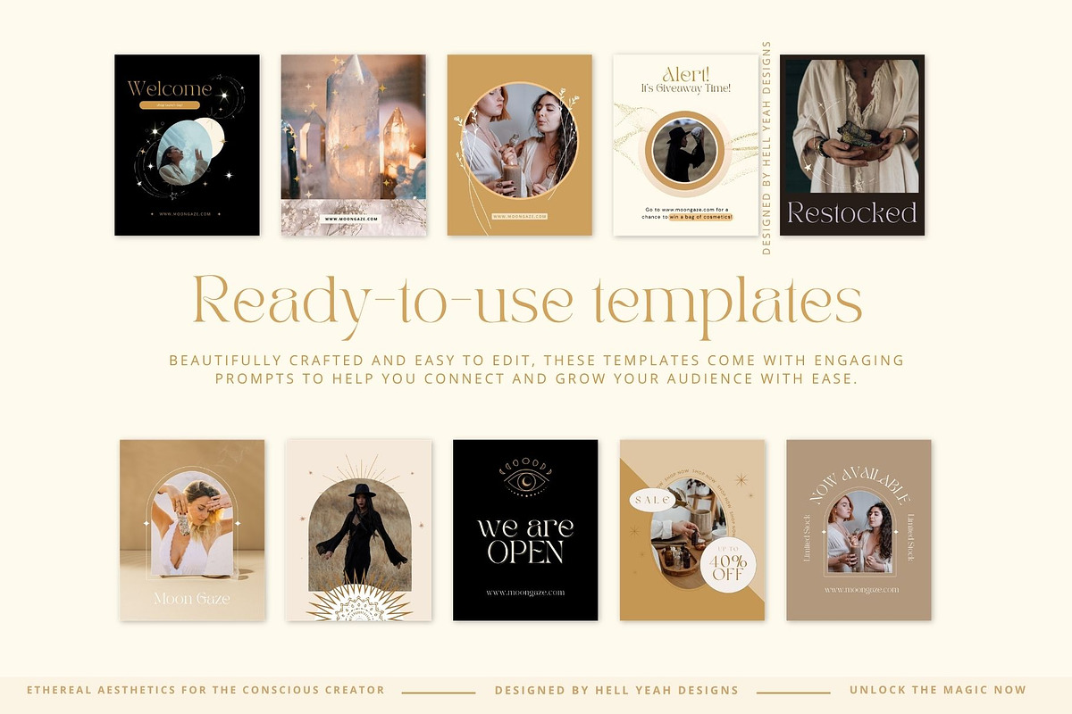 Witchy Glow Branding Starter Kit, a Social Media Template by Hell Yeah Designs (Photo 14 of 17)