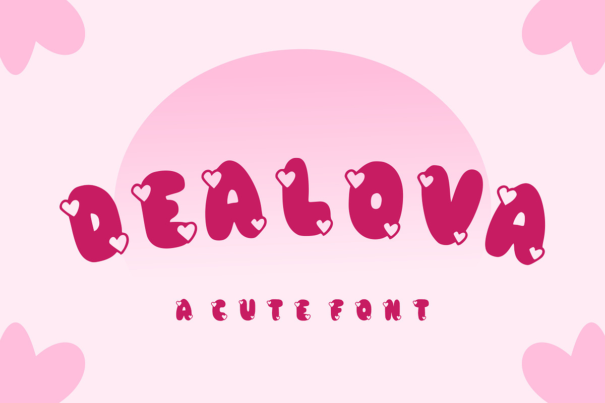 Dealova - Cute Font, a Sans Serif Font by Limited.studio (Photo 1 of 6)
