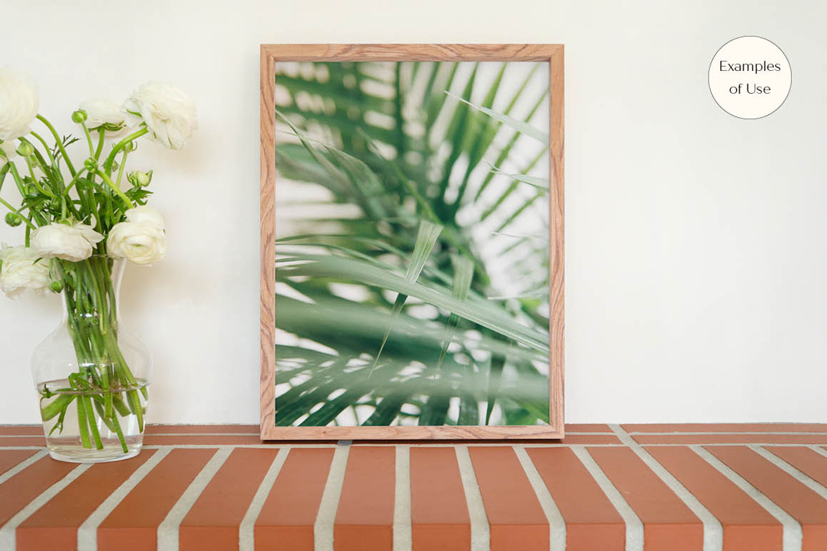 Wood Frame Mockup with Flowers, a Print Template by LOPEstudio (Photo 3 of 6)