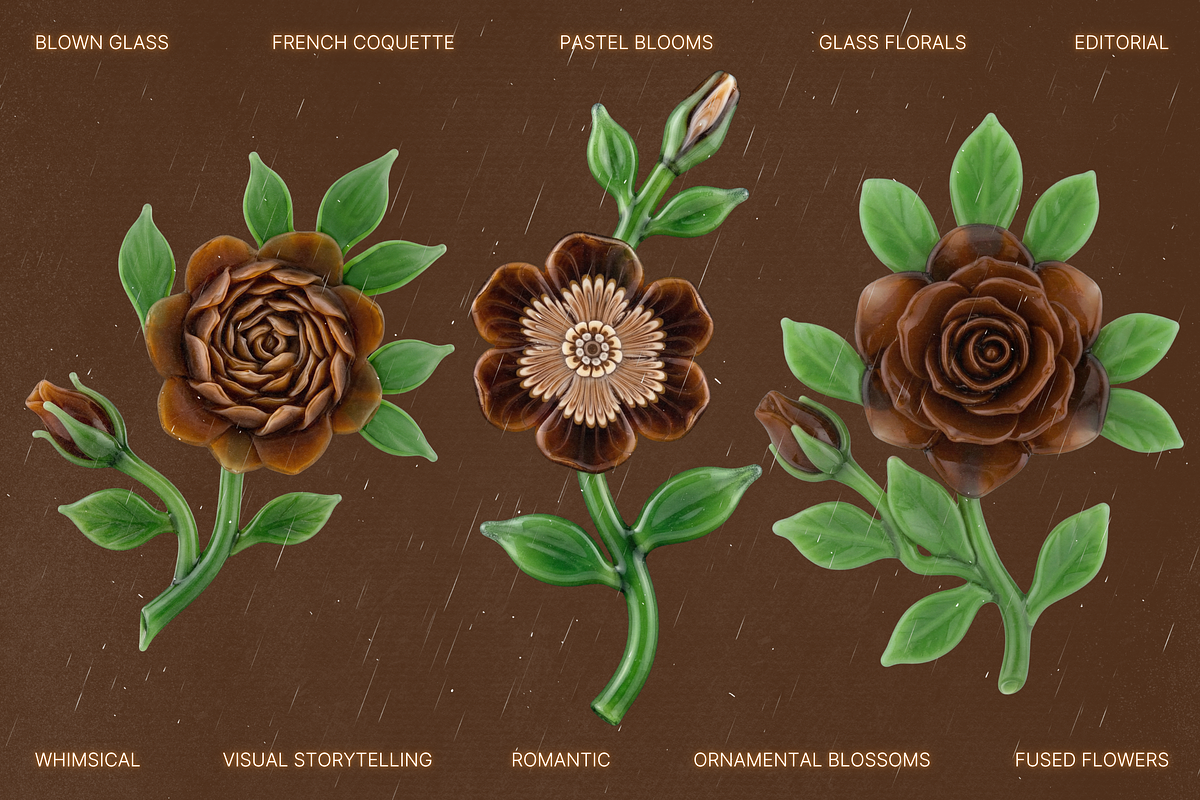 Blown Glass Flowers Collection, an Object Graphic by The Flossy Finch (Photo 6 of 15)
