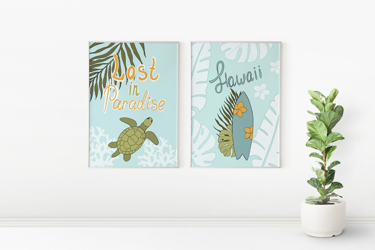 Aloha Hawaii Posters, a Decorative Illustration by Mari_Caliart (Photo 4 of 12)
