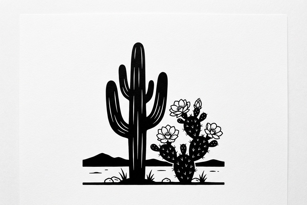 60 Desert Cactus Floral Silhouette, a Seasonal Illustration by Amazin_art (Photo 18 of 34)